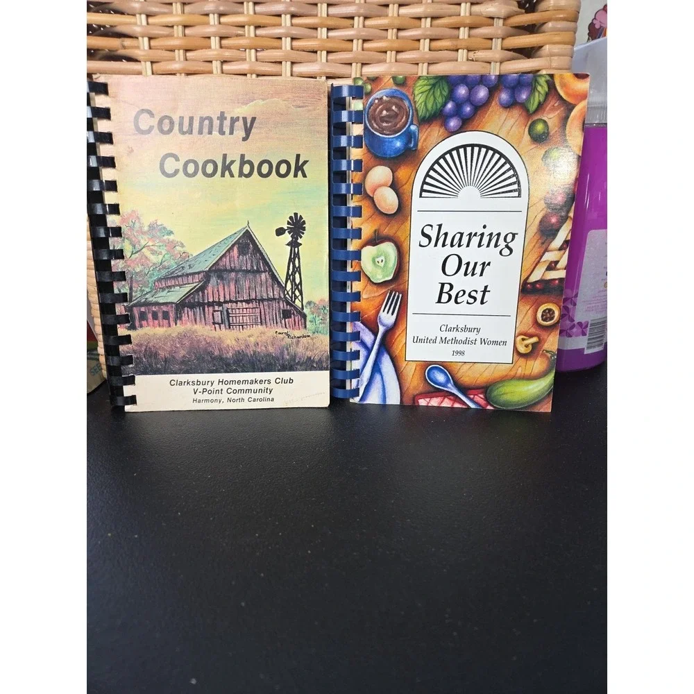 Local Interest Country Cookbooks Clarksbury Homemakers Harmony NC Spiral Vintage